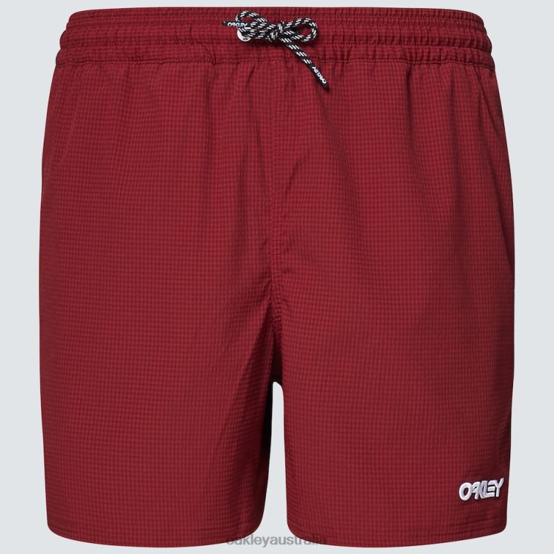 Seersucker 16" Beach Short Iron Red Oakley2ZJX2771