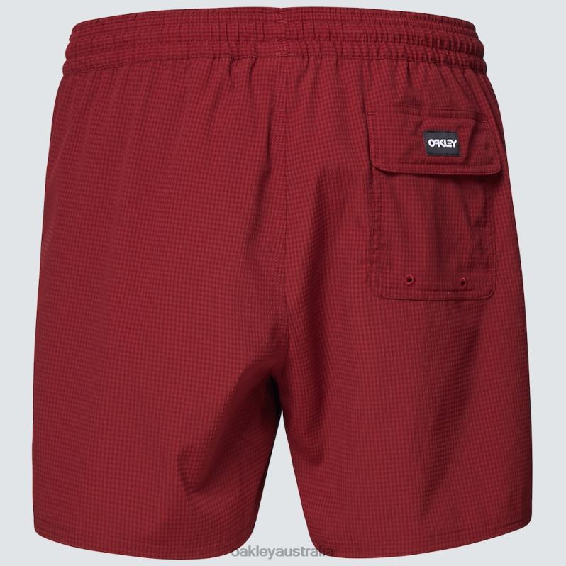 Seersucker 16" Beach Short Iron Red Oakley2ZJX2771