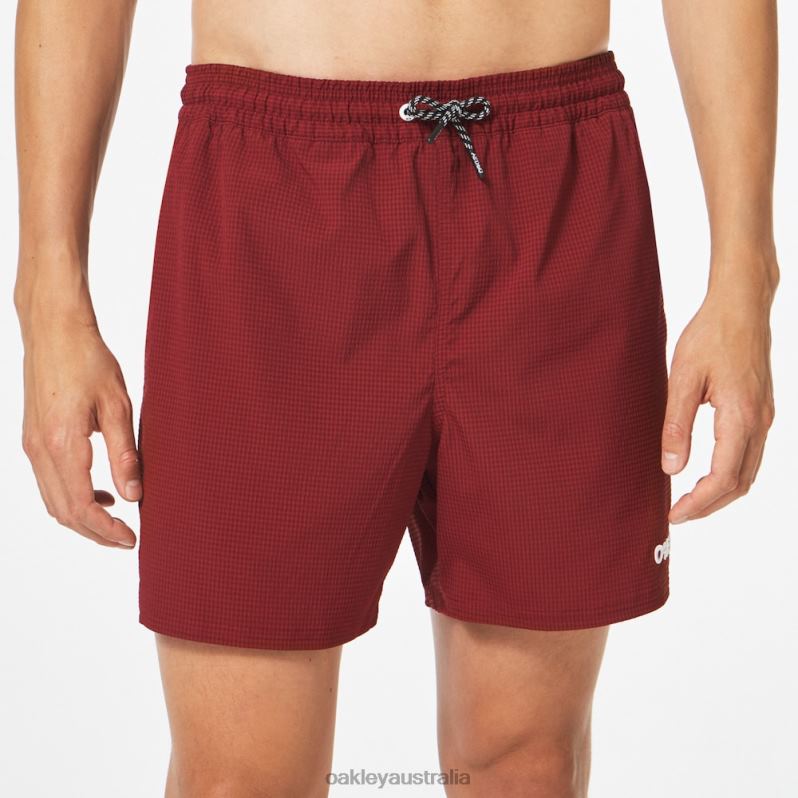 Seersucker 16" Beach Short Iron Red Oakley2ZJX2771