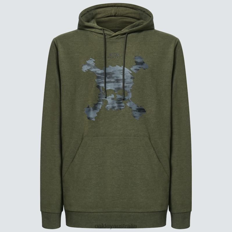 Camo Skull Pullover Hoodie New Dark Brush Hthr Oakley2ZJX2295