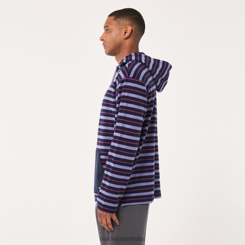 Dawny 1/4 Zip Hoodie Fathom Stripes Oakley2ZJX2236