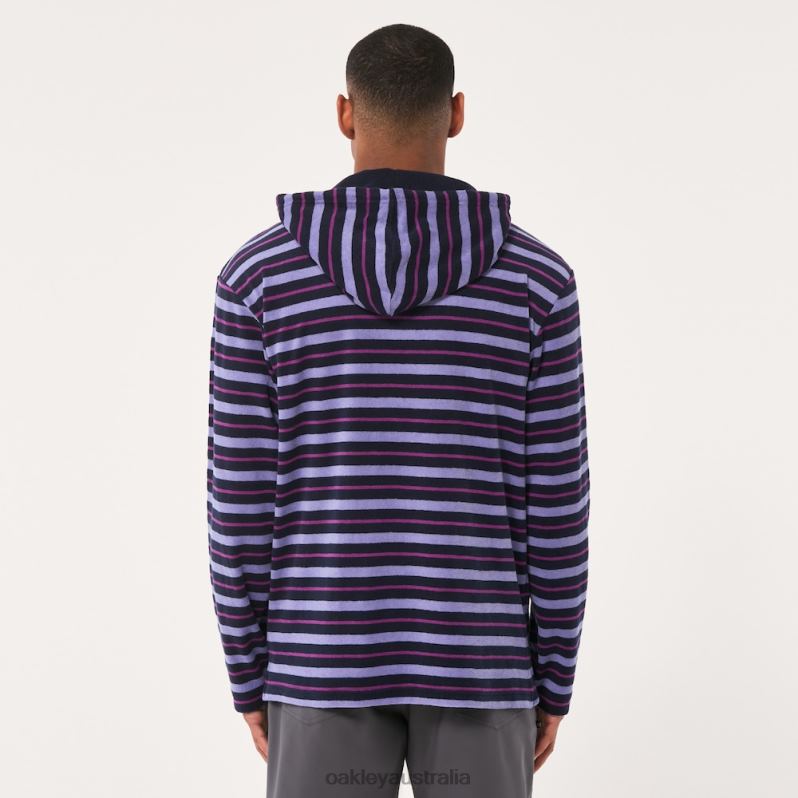 Dawny 1/4 Zip Hoodie Fathom Stripes Oakley2ZJX2236