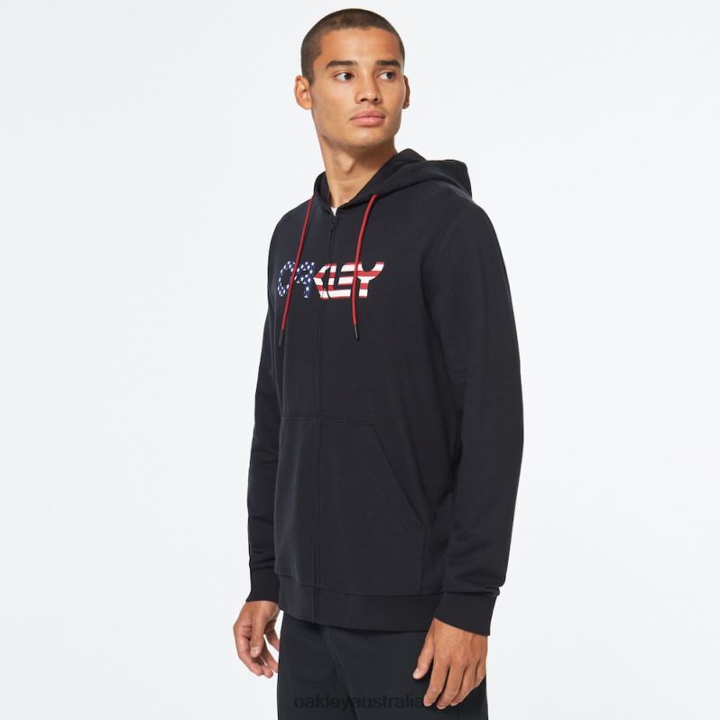 Teddy Full Zip Hoodie Black/American Flag Oakley2ZJX2507