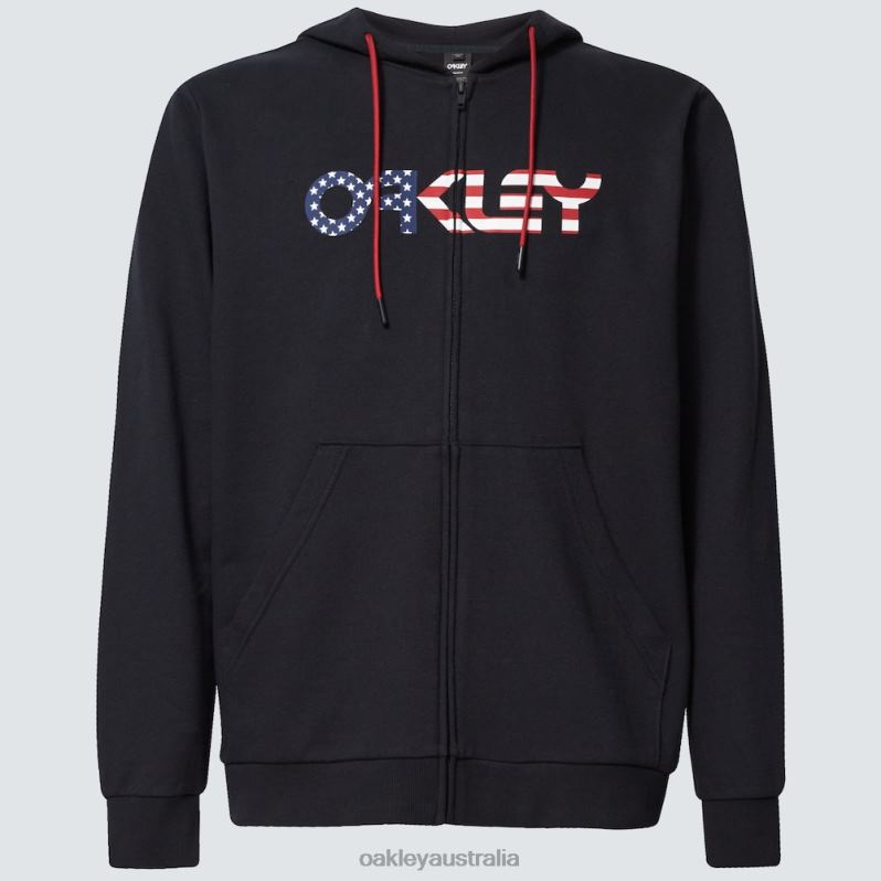 Teddy Full Zip Hoodie Black/American Flag Oakley2ZJX2507