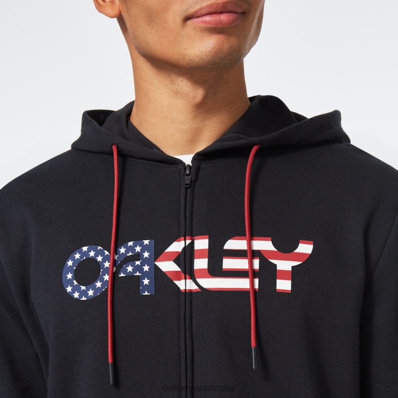 Teddy Full Zip Hoodie Black/American Flag Oakley2ZJX2507