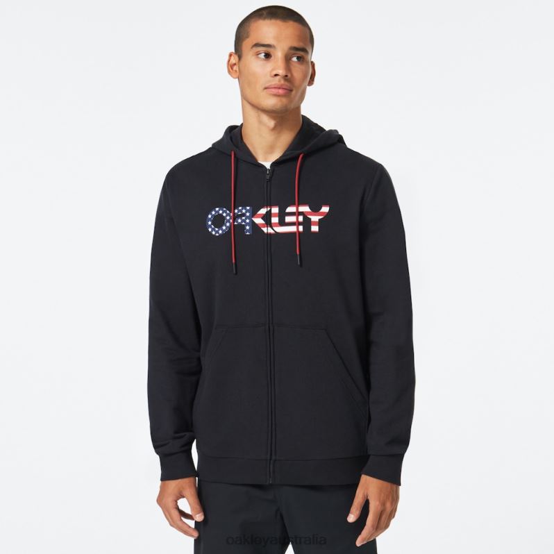 Teddy Full Zip Hoodie Black/American Flag Oakley2ZJX2507