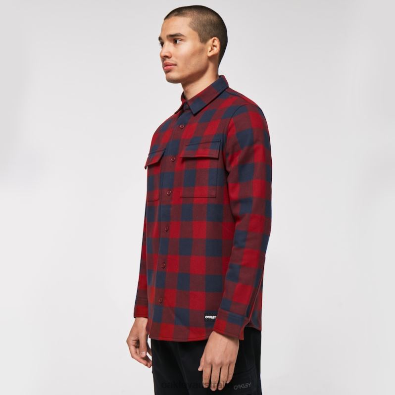 Bear Cozy Flannel Fathom/Iron Red Check Oakley2ZJX2465