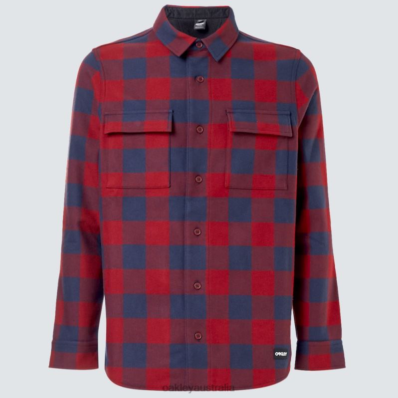 Bear Cozy Flannel Fathom/Iron Red Check Oakley2ZJX2465