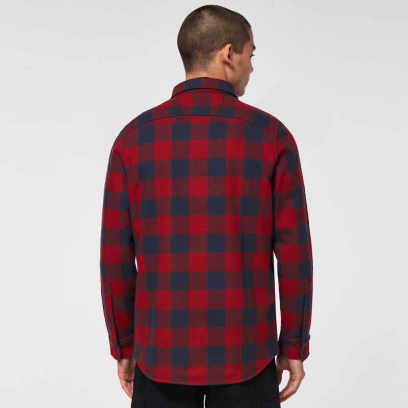 Bear Cozy Flannel Fathom/Iron Red Check Oakley2ZJX2465