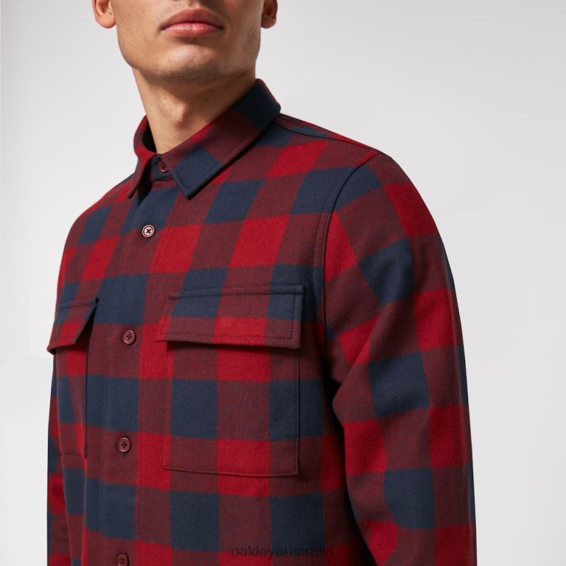 Bear Cozy Flannel Fathom/Iron Red Check Oakley2ZJX2465