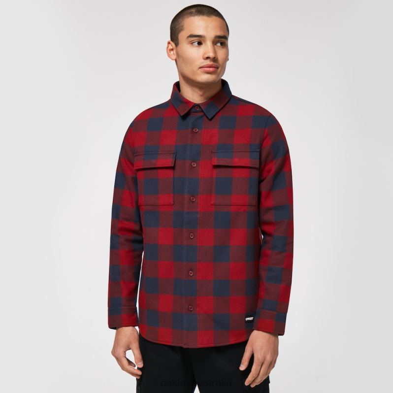 Bear Cozy Flannel Fathom/Iron Red Check Oakley2ZJX2465