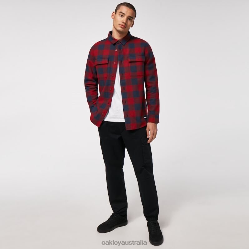 Bear Cozy Flannel Fathom/Iron Red Check Oakley2ZJX2465