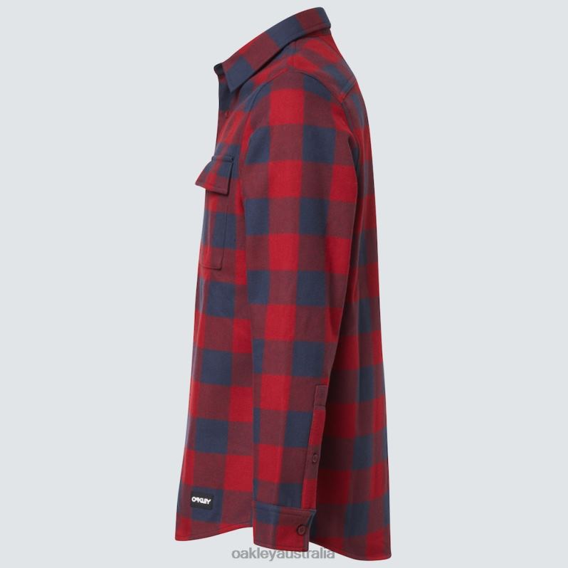 Bear Cozy Flannel Fathom/Iron Red Check Oakley2ZJX2465