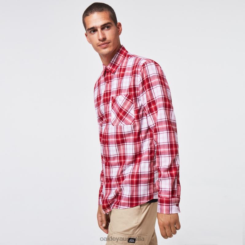 Essential Plus LT Flannel LS Deep Red Check Oakley2ZJX2414