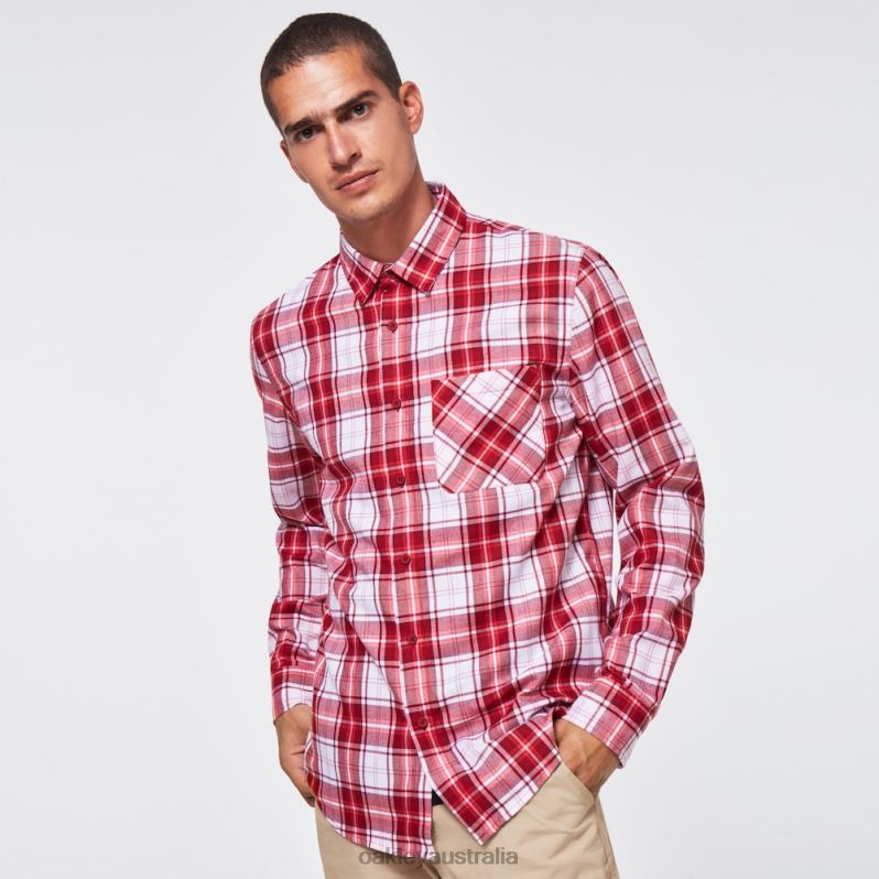 Essential Plus LT Flannel LS Deep Red Check Oakley2ZJX2414