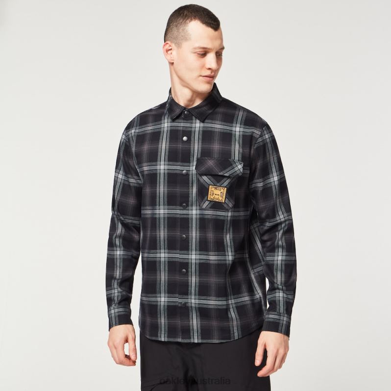 Tc Skull Flannel Shirt Black/Gray Oakley2ZJX2557