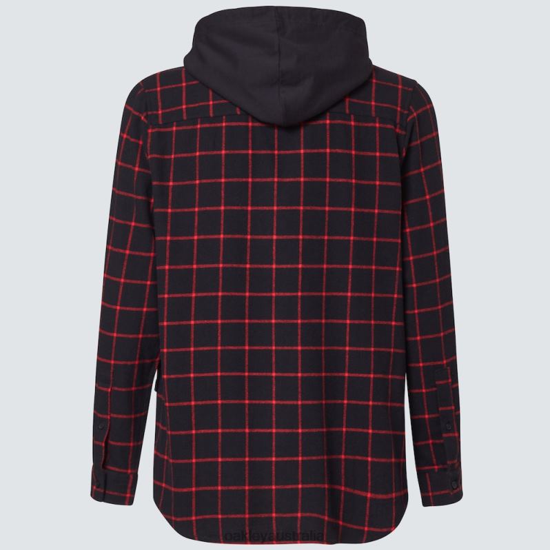 Hooded Button Down Black/Red Check Oakley2ZJX2468