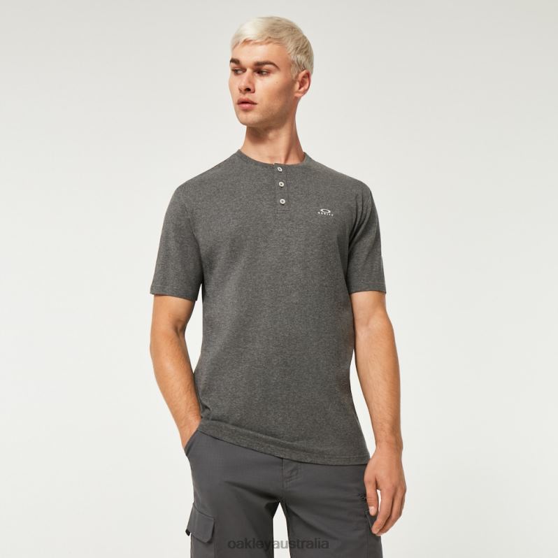 Relax Henley Tee New Athletic Grey Oakley2ZJX2203 - Click Image to Close