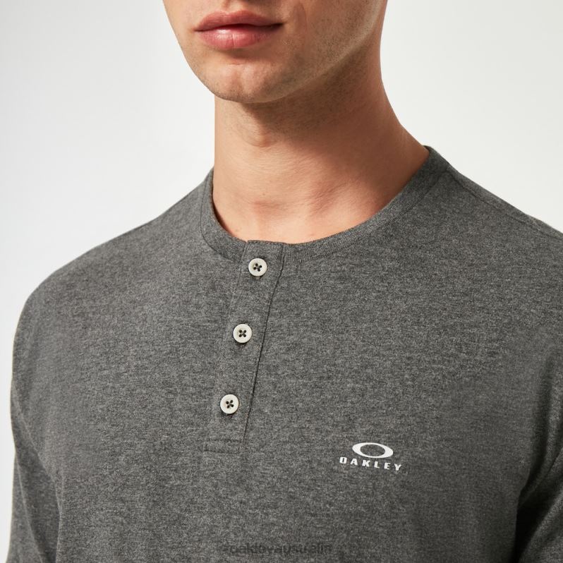 Relax Henley Tee New Athletic Grey Oakley2ZJX2203