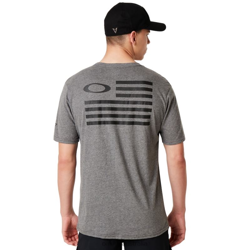 SI Flag Tee Athletic Heather Gray Oakley2ZJX2398