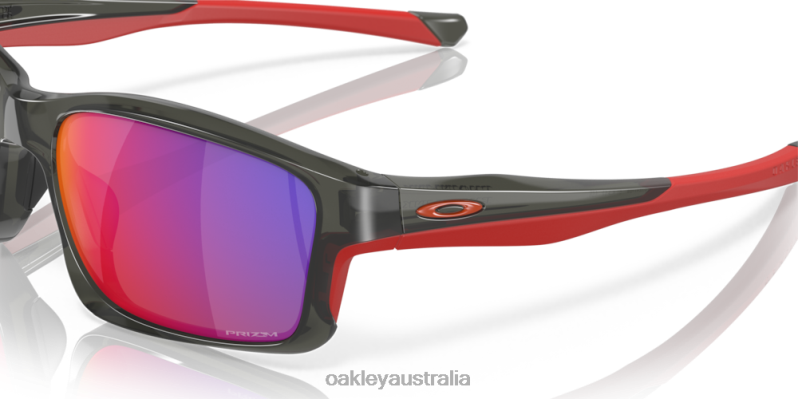 Chainlink Red Iridium Polarized Lenses, Grey Smoke Frame Oakley2ZJX826