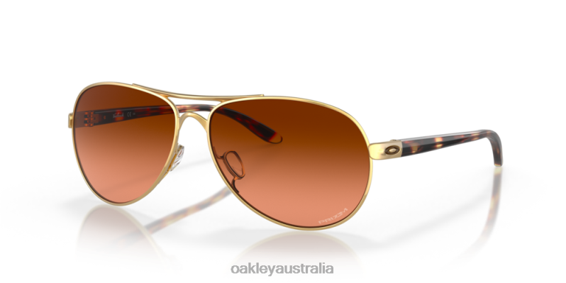 Feedback Prizm Brown Gradient Lenses, Polished Gold Frame Oakley2ZJX486