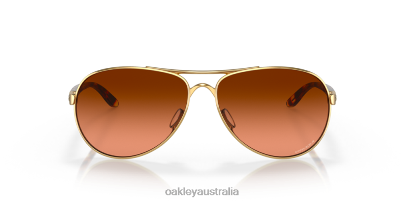 Feedback Prizm Brown Gradient Lenses, Polished Gold Frame Oakley2ZJX486