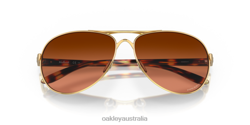 Feedback Prizm Brown Gradient Lenses, Polished Gold Frame Oakley2ZJX486