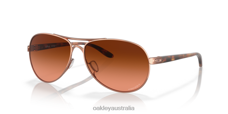 Feedback Prizm Brown Gradient Lenses, Rose Gold Frame Oakley2ZJX489