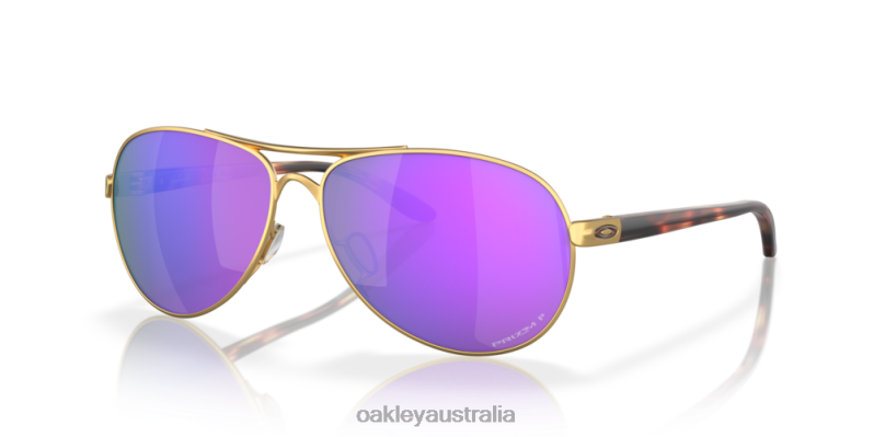 Feedback Prizm Violet Polarized Lenses, Satin Gold Frame Oakley2ZJX484