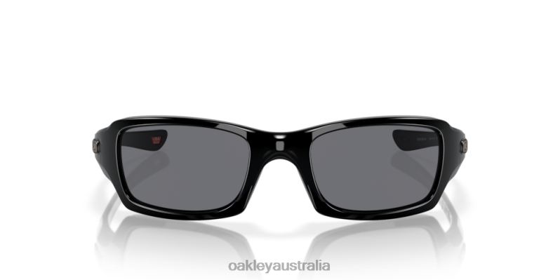 Fives Squared Grey Lenses, Polished Black Frame Oakley2ZJX246