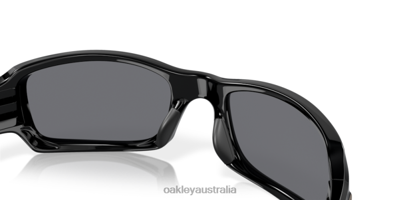 Fives Squared Grey Lenses, Polished Black Frame Oakley2ZJX246