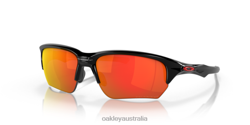 Flak Beta Ruby Iridium Polarized Lenses, Polished Black Frame Oakley2ZJX310