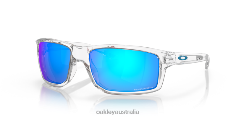 Gibston Prizm Sapphire Lenses, Polished Clear Frame Oakley2ZJX384