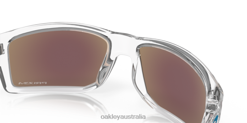 Gibston Prizm Sapphire Lenses, Polished Clear Frame Oakley2ZJX384