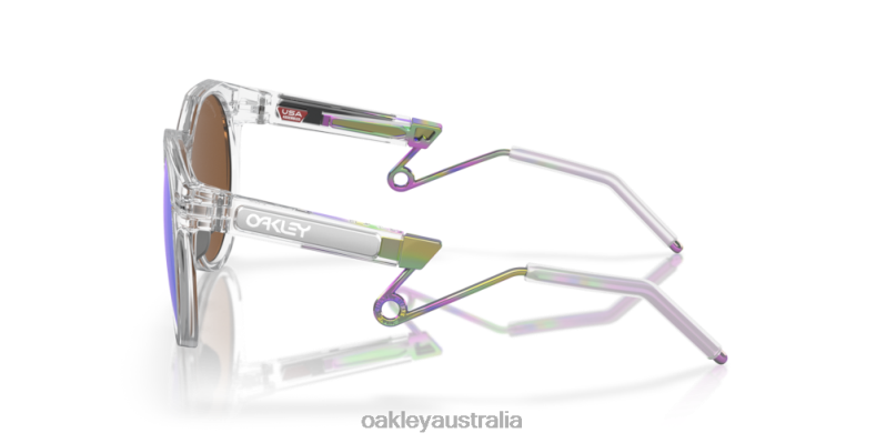 HSTN Metal Prizm Violet Lenses, Matte Clear Frame Oakley2ZJX880