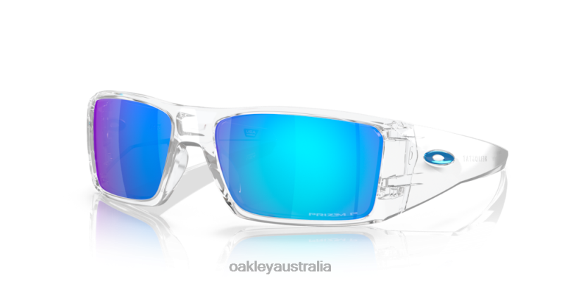 Heliostat Prizm Sapphire Polarized Lenses, Clear Frame Oakley2ZJX760