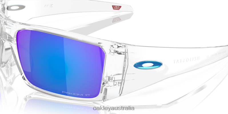 Heliostat Prizm Sapphire Polarized Lenses, Clear Frame Oakley2ZJX760