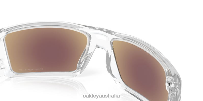 Heliostat Prizm Sapphire Polarized Lenses, Clear Frame Oakley2ZJX760