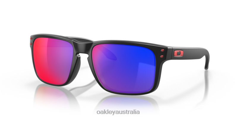 Holbrook Positive Red Iridium Lenses, Matte Black Frame Oakley2ZJX49