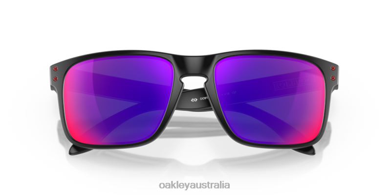 Holbrook Positive Red Iridium Lenses, Matte Black Frame Oakley2ZJX49