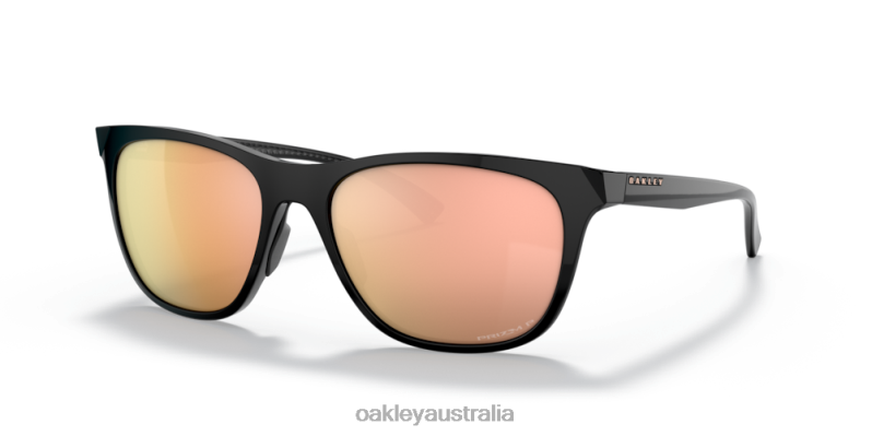 Leadline Prizm Rose Gold Polarized Lenses, Polished Black Frame Oakley2ZJX1072