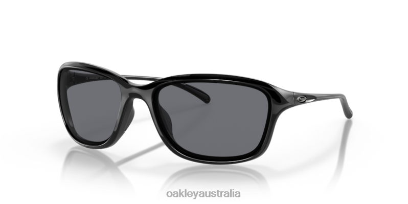 She's Unstoppable Grey Lenses, Polished Black Frame Oakley2ZJX358