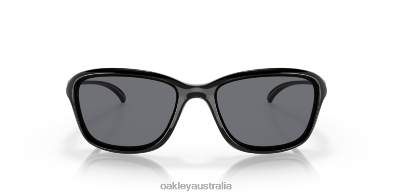 She's Unstoppable Grey Lenses, Polished Black Frame Oakley2ZJX358