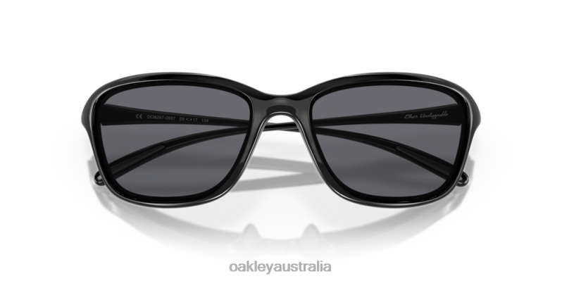 She's Unstoppable Grey Lenses, Polished Black Frame Oakley2ZJX358