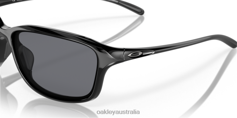 She's Unstoppable Grey Lenses, Polished Black Frame Oakley2ZJX358