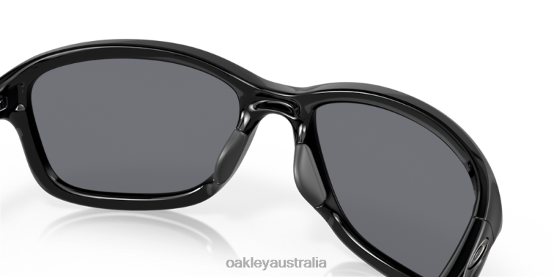 She's Unstoppable Grey Lenses, Polished Black Frame Oakley2ZJX358