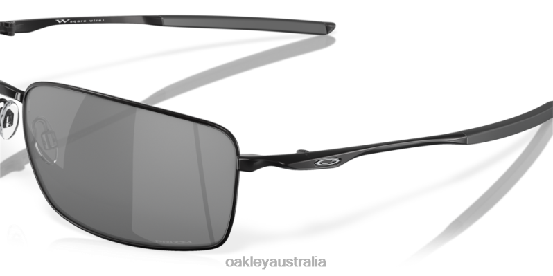 Square Wire Prizm Black Lenses, Polished Black Frame Oakley2ZJX497