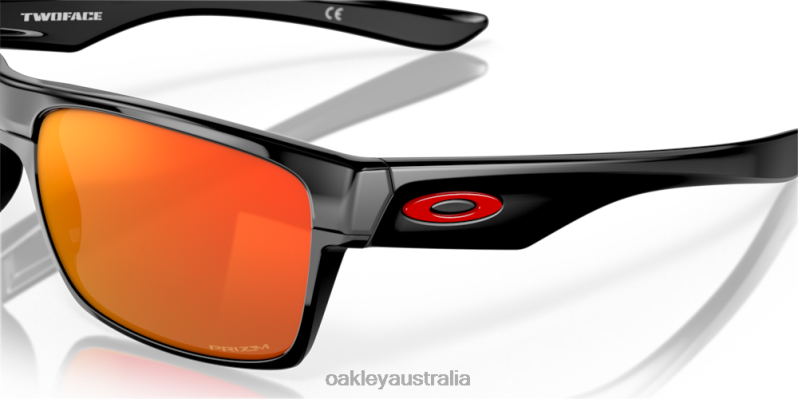 TwoFace Prizm Ruby Lenses, Polished Black Frame Oakley2ZJX692