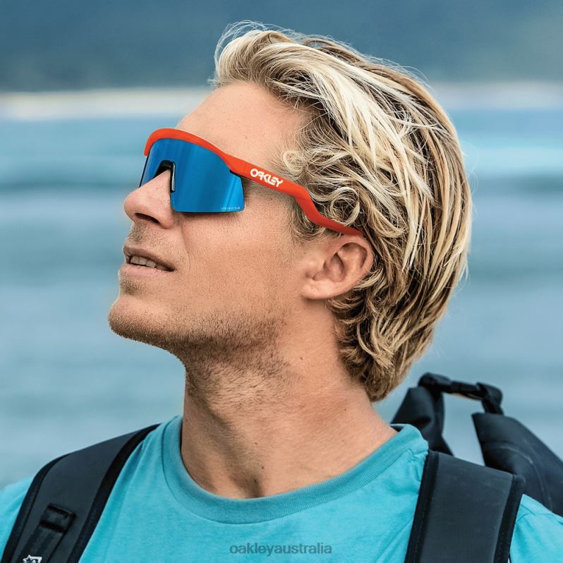 Hydra Prizm Sapphire Lenses, Neon Orange Frame Oakley2ZJX150